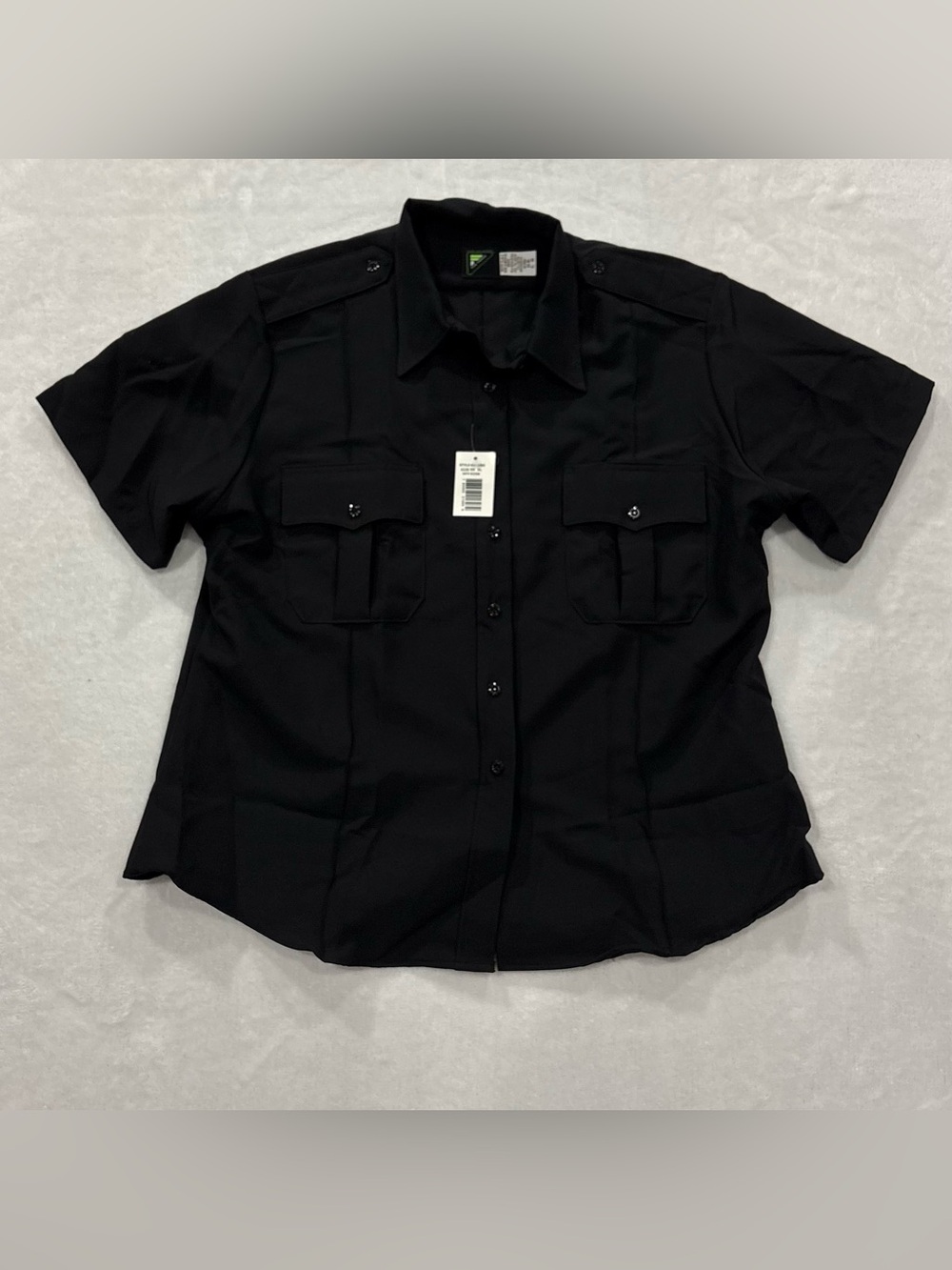 The Force Sentry Plus Black Short Sleeve Button+Zip Uniform Shirt Men’s Size XL
